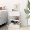 Table de chevet - Maison Exclusive - Blanc - Bois d’ingénierie - 40 x 35 x 65 cm