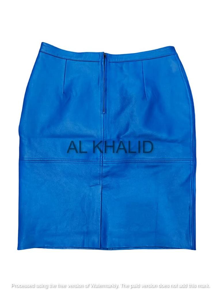 Bárányszőrből készült női szoknya kék kézzel készített bőr valódi stílusos parti viselet puha