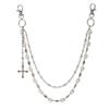 Modern Pants Chain Imitation Pearls Chain Belt with Pendant Suitable for Adding a Touch of Elegances to Your Party