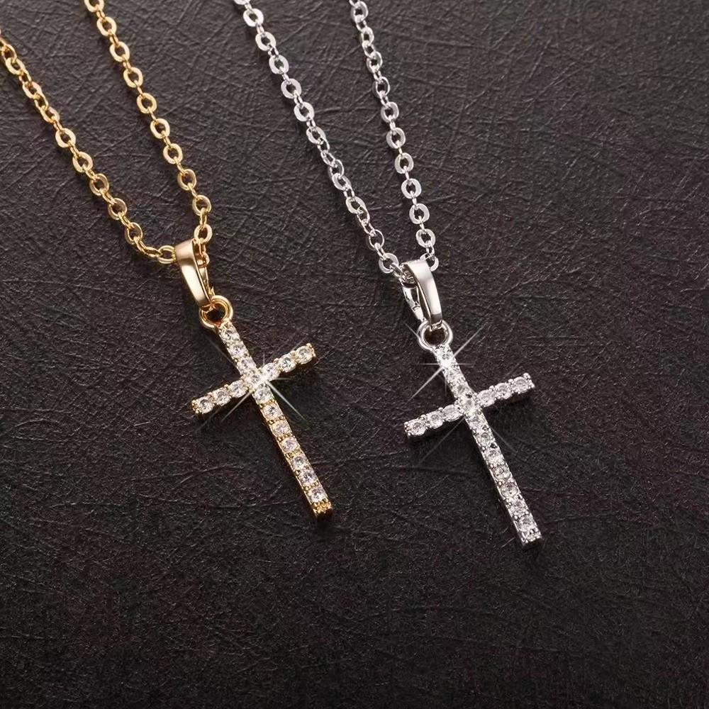 Women's Retro Cross Pendant Necklace - European & American Hip Hop Style