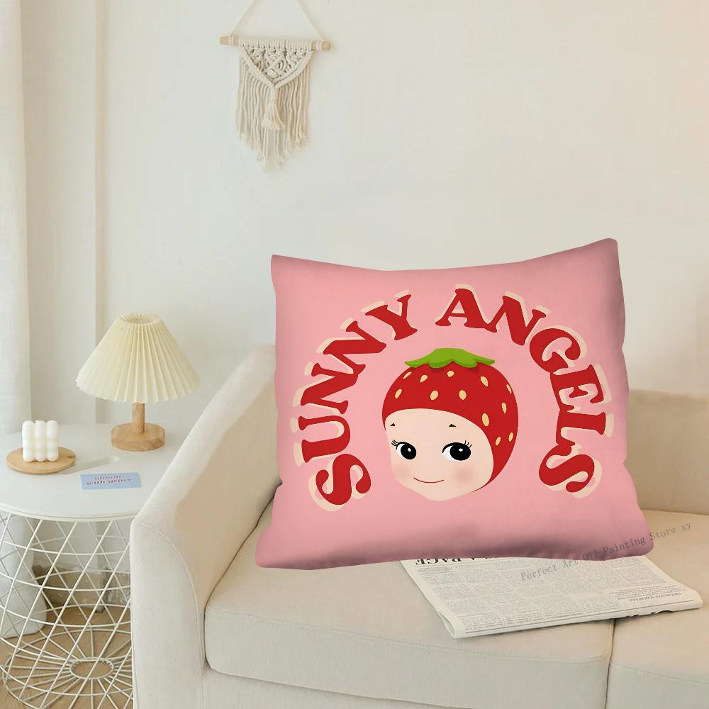 Niedliche Puppe Cartoon Sonnys Angels Kissenbezug Mode Quadratischer Kissenbezug Schlafzimmer Sofa Zimmer Ins Dekoration Freizeit Kissenbezug