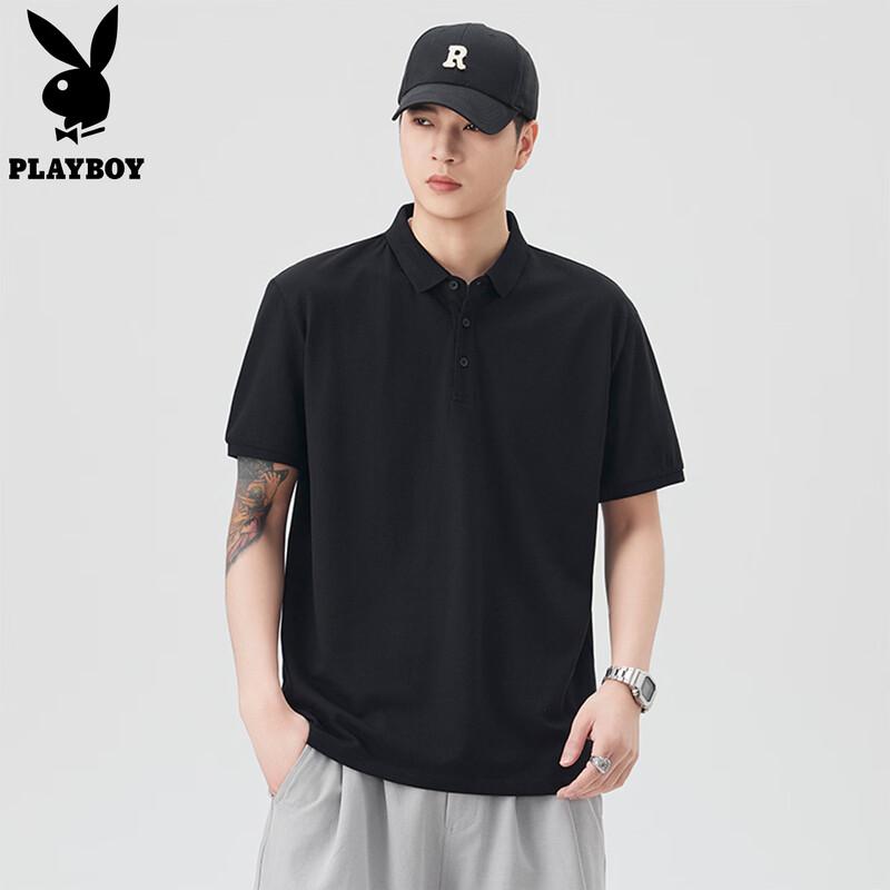 Playboy Men s Loose Fit Short Sleeve Polo T-Shirt L