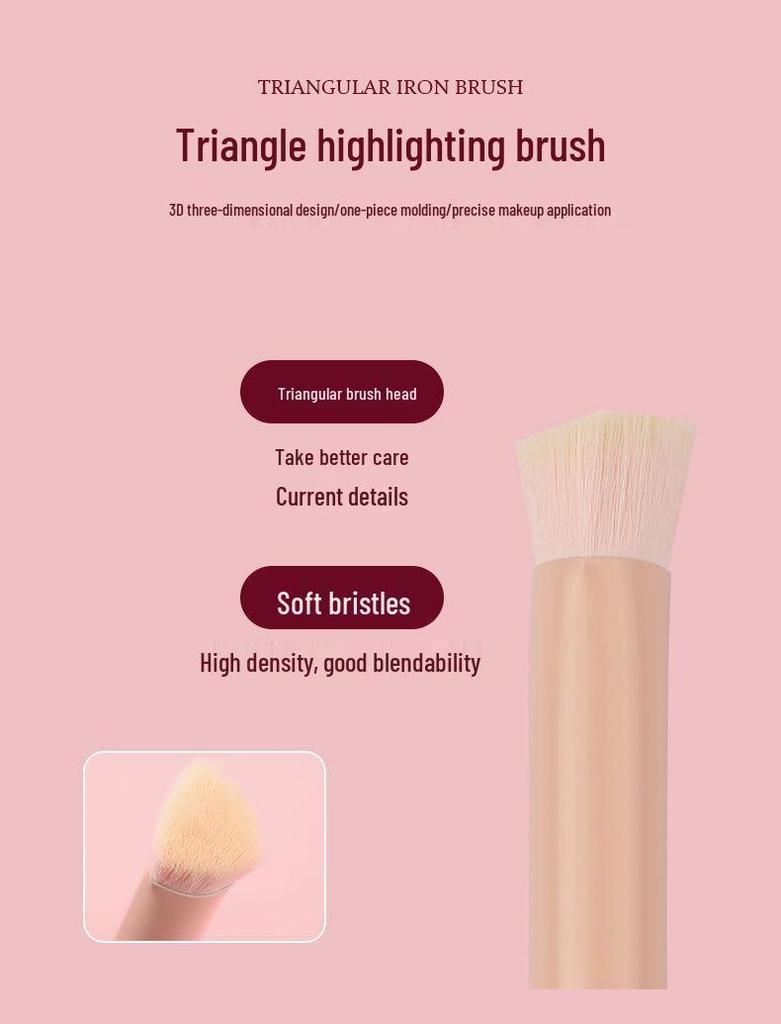 Cai Shi Lan 10/12-Piece 3.0 Three-Color Makeup Brush Set - Soft Bristles for Blush, Powder, and Contour.