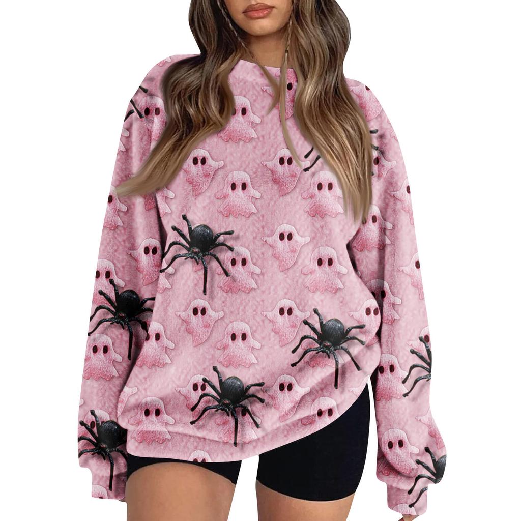 Women's Colorblock Sweatshirt Long Sleeve Round Neck Casual Comfortable Loose Lightweight Women's Sweatshirt