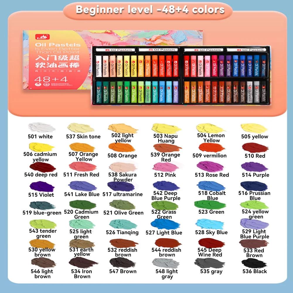 Beginners Soft Oil Pastel for Drawing Coloring Blending Pigment Crayons Chalk 16/24/36/48 Colors Painting School Art Supplies