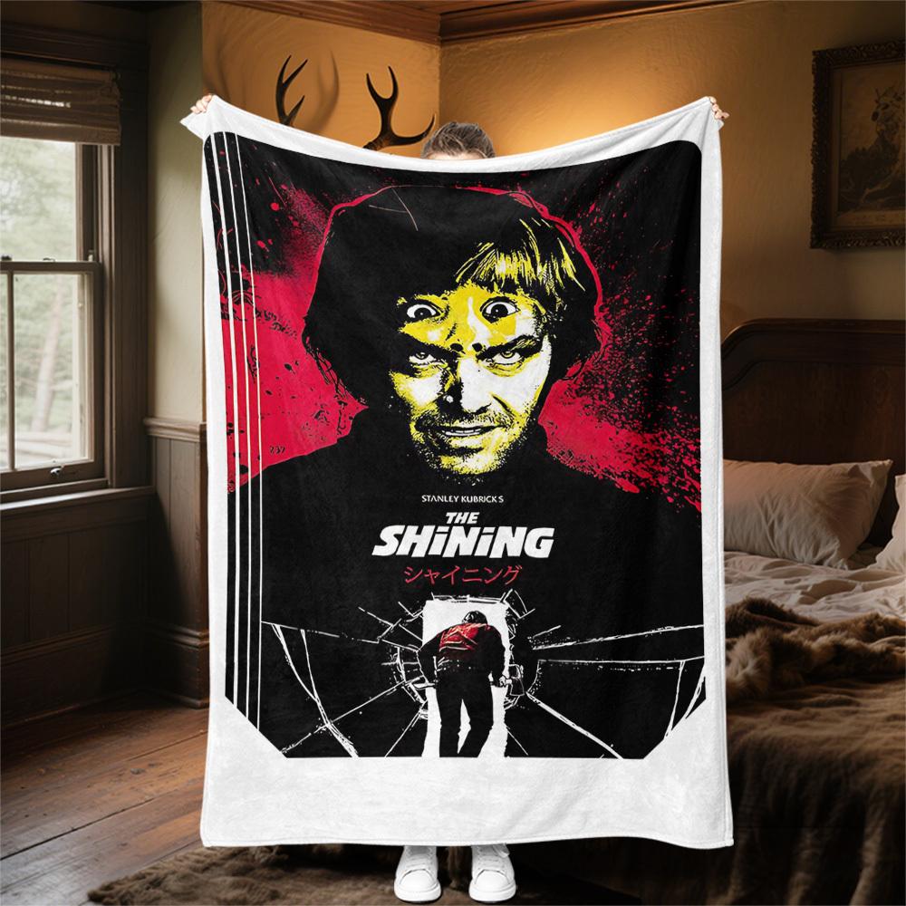 1pc The Shining Outdoor Flannel Blanket Soft Plush Decor for Picnics, camping,Bedroom, Playroom, or Lunch Break, Perfect Gift