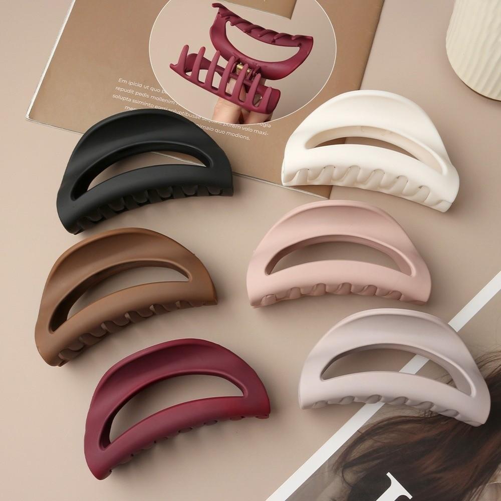 Creative Elastic Plastic Hair Claw Safe Solid Color Shark Clip Fashion Silicone Shark Clip  Women