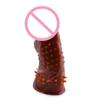 Soft Silicone Condom Thick Penis Extender Wolftooth Stretchable Sleeve Adult Toy