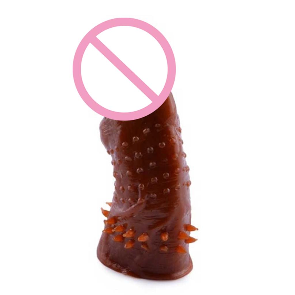 Soft Silicone Condom Thick Penis Extender Wolftooth Stretchable Sleeve Adult Toy