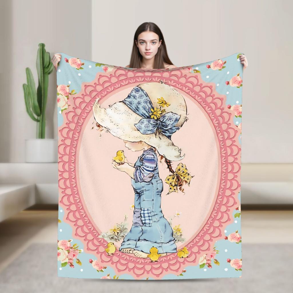 Warm Soft Blankets Picnic Sarah Kay Throw Blanket  Flannel Bedspread For Bedroom Novelty Sofa Bed Cover