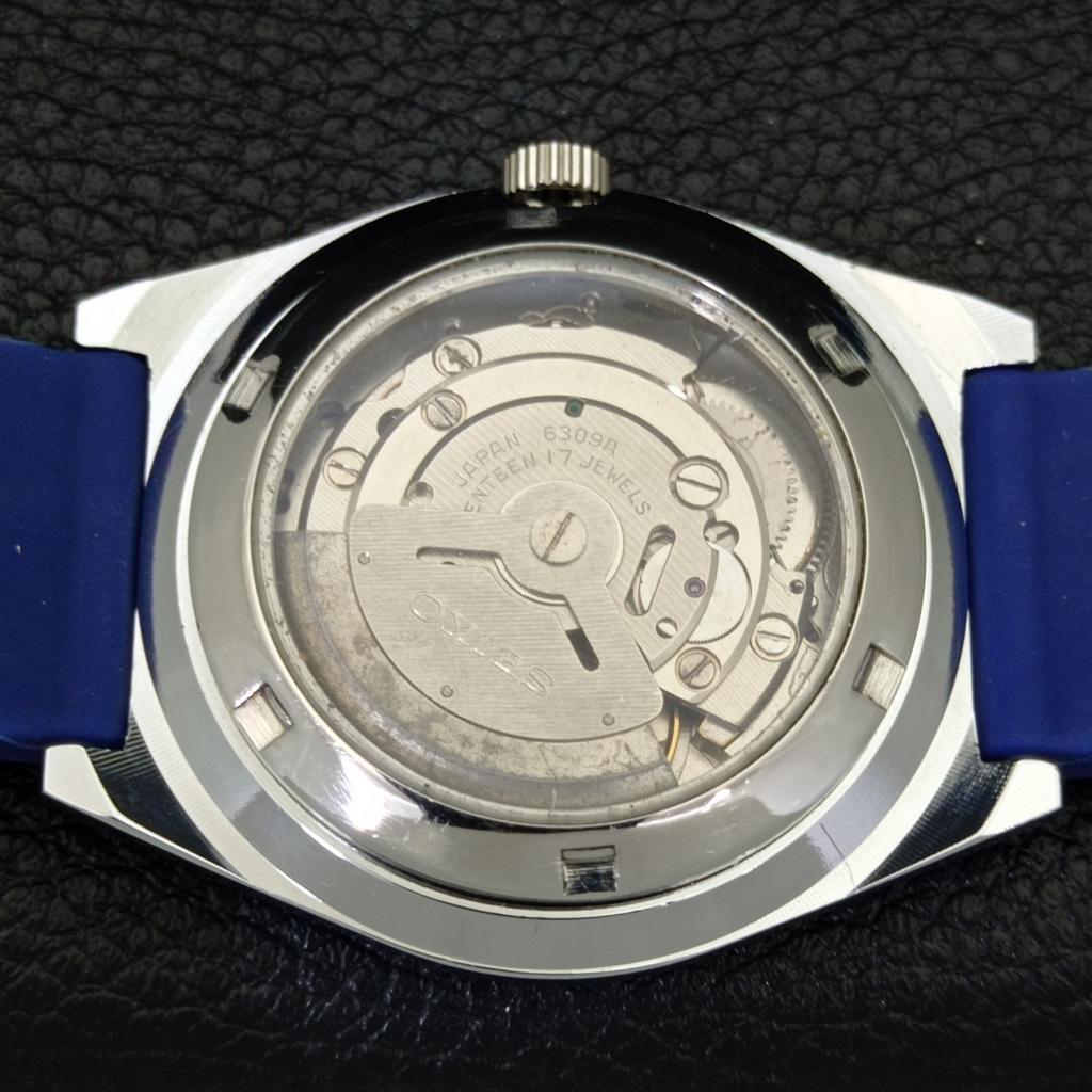 AUTOMATIC VINTAGE SEIKO 5 REFURBISHED JAPAN MENS BLUE COLOR DIAL WATCH a440660-4 Sk-a440660