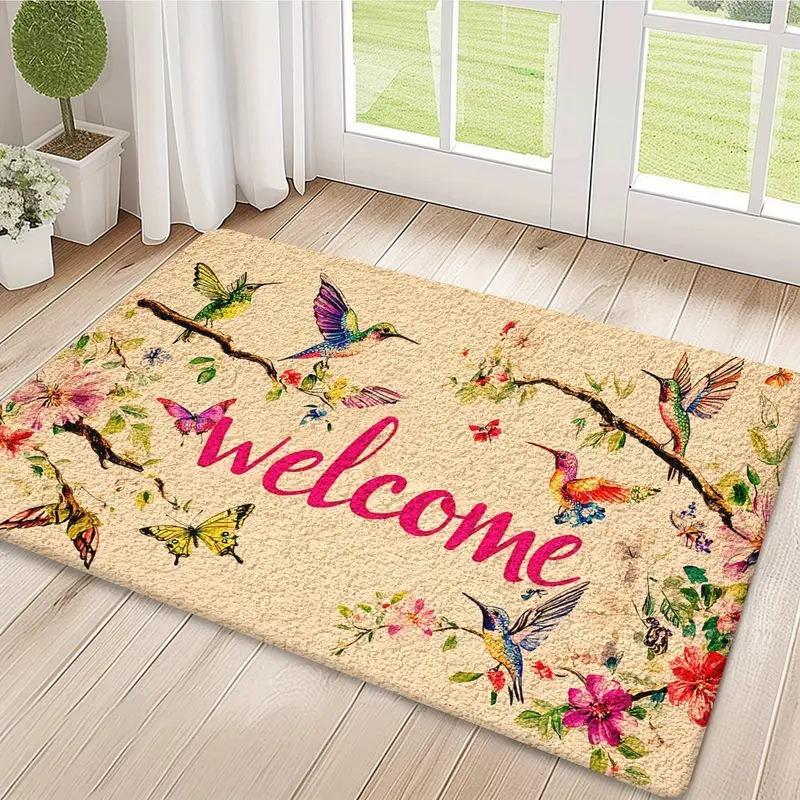 Welcome Hello Home Pattern Doormat  Home Decor Rugbedroom Living Room  Entrance Rugs Kitchen Front Door Nonslip Area Foot Mats