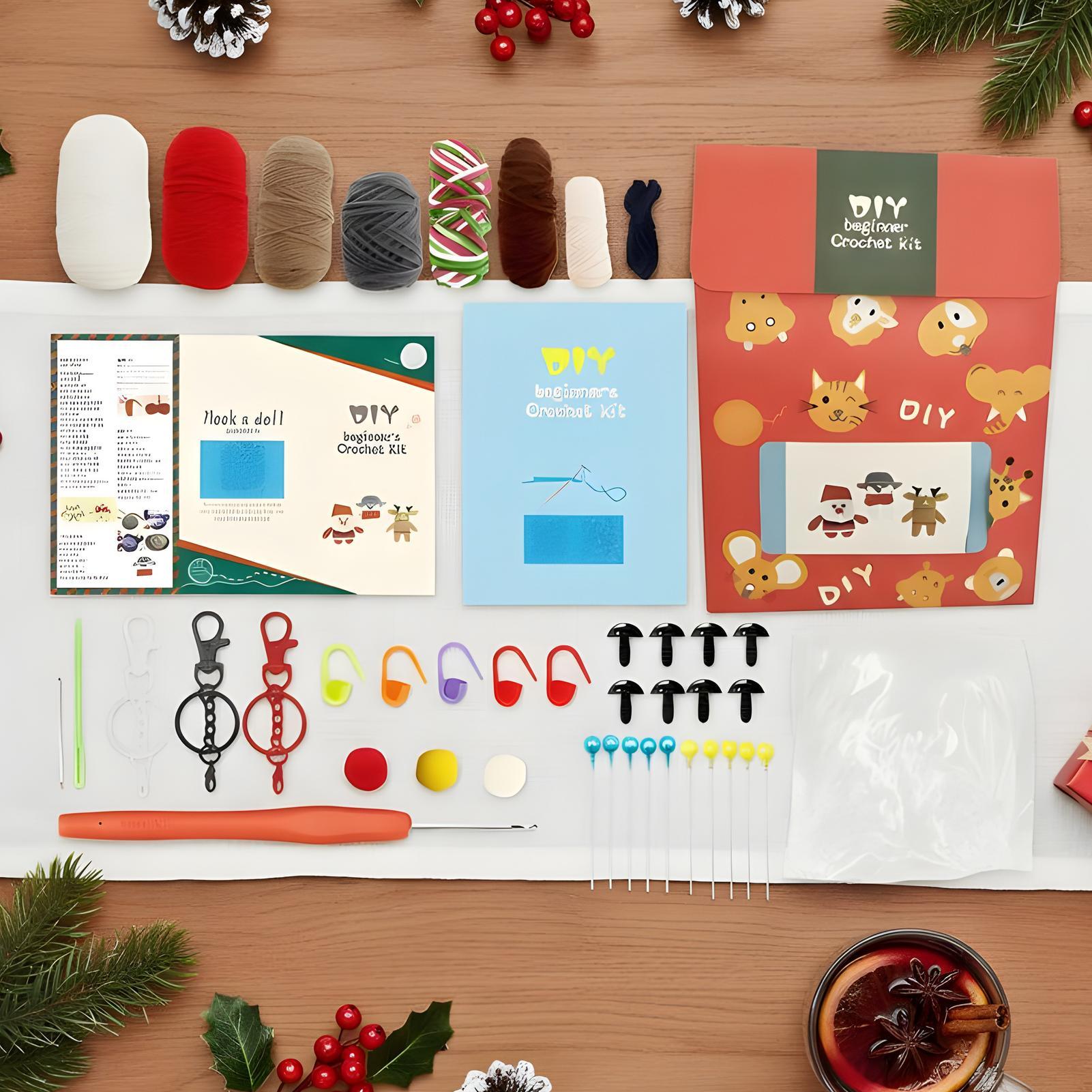 

Beginner Christmas Crochet Kit Handmade Knitting Set Easy Crochet Kit Holiday Doll For Adults Teens DIY Enthusiasts Beginners China Mainland