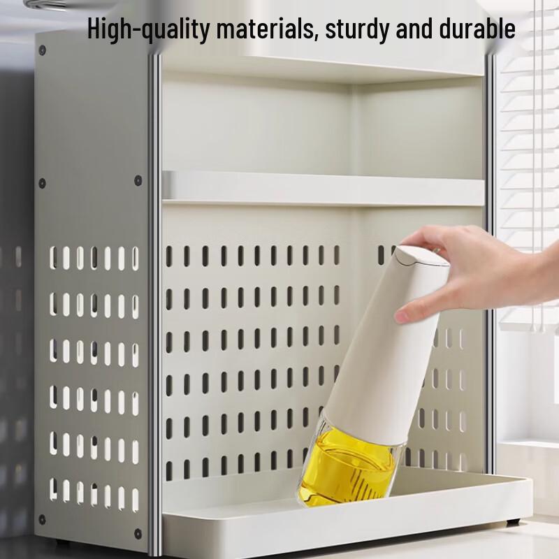 Yunshuang 3-Tier 40cm Kitchen Countertop Spice & Utensil Organizer with Pegboard