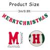 Merry Christmas Banner Red Green Wool Felt Garland Christmas Decorations Indoor Happy Holiday Decorations Cute Hanging Decor for Mantel Fireplace