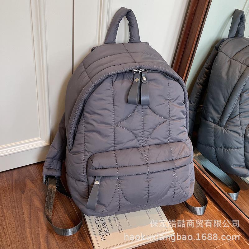 Schoolbag down backpack women's 1011 new summer junior high school girl schoolbag girls high school students lightweight cotton backpack