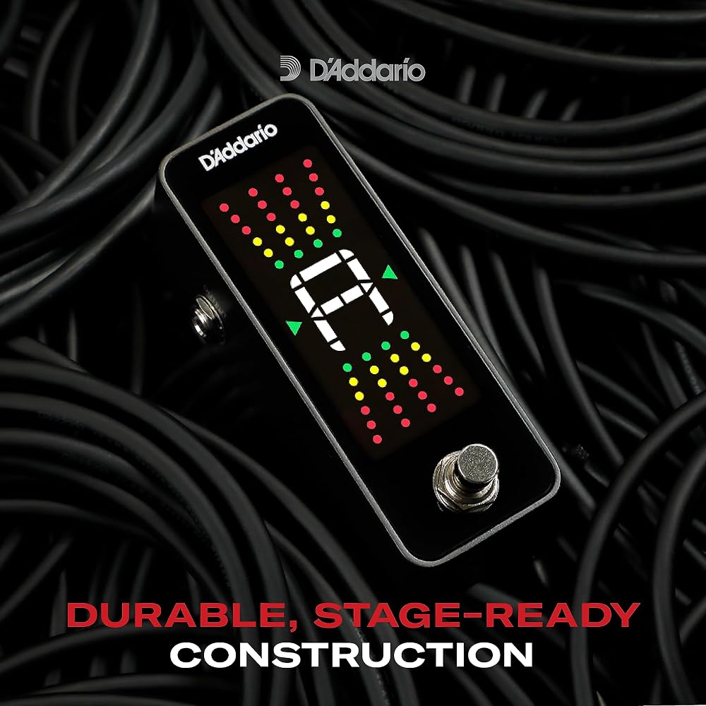 D'Addario Daddario Pedal Tuner Chromatic Type Chromatic Pedal Tuner Plus Buffered Bypass/True Byp...