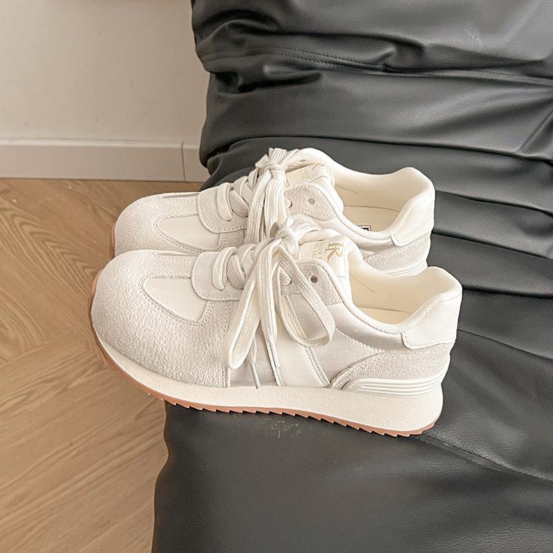 2025 new spring and autumn moral training sports running casual platform lightweight round head dad shoes ins trendy Forrest Gump shoes