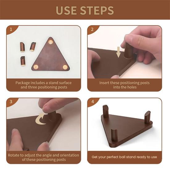 Basketball Fotball Fotball Utstillingsstativ Massiv Valnøtt Trekantet Ball Utstillingsstativ Multifunksjonell Sports Samler