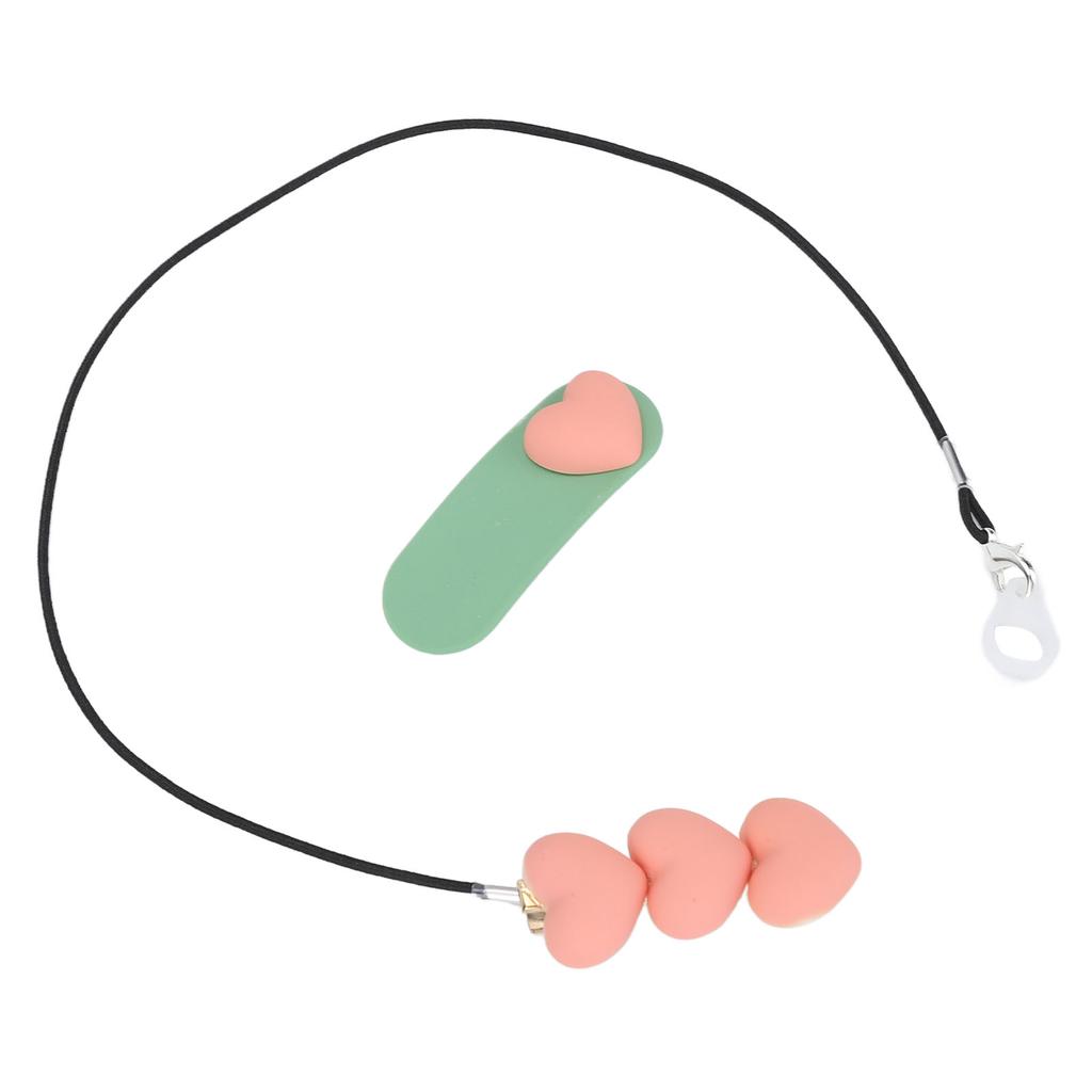 Heart Shaped Hearing Aid Clip Holder Portable Lovely BTE Hearing Aid Lanyard for Children Seniors