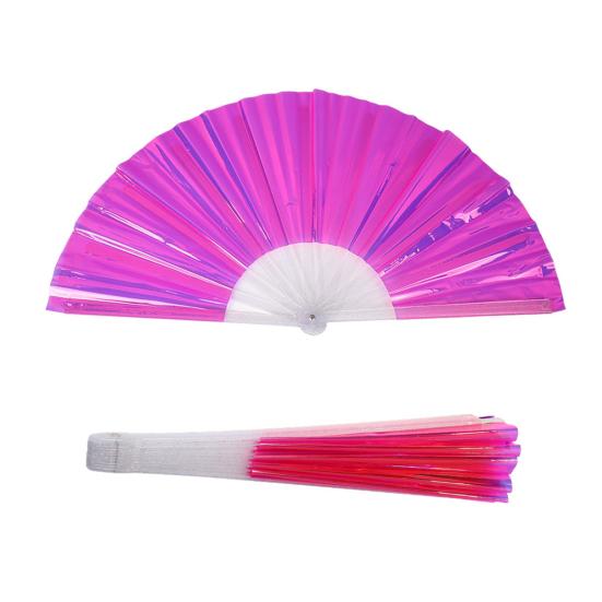 Holografische Vouwventilator Grote Iridescente Handventilator Draagbare Zomer Koelventilator Decoratie Dansoptreden Rekwisieten Feestaccessoires