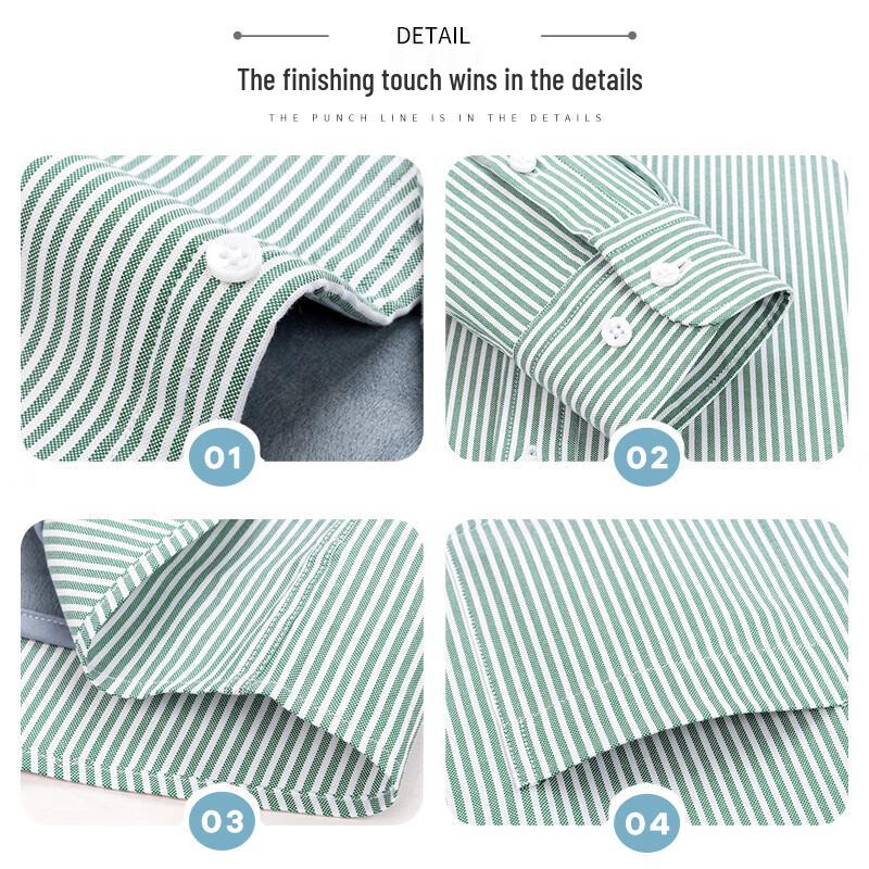 FIRS Men's Fleece-Lined Oxford Business Casual Shirt