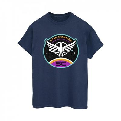 Womens/Ladies Lightyear Star Command Circle Cotton Boyfriend T-Shirt