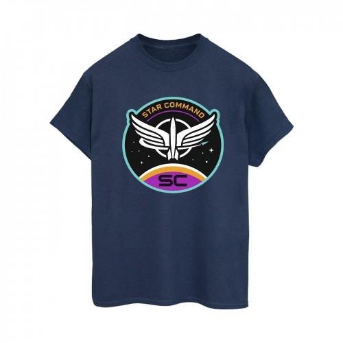 Disney Womens/Ladies Lightyear Star Command Circle Cotton Boyfriend T-Shirt