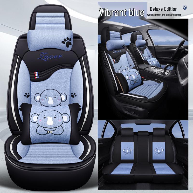 2020 Cartoon Buckwheat Car Seat Cushion - Full Cover, All-Season