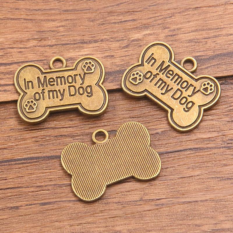 10Pcs 19*25mm DIY Accessories Pet Pendant Dog Tag In Memory of My Dog 19*25mm