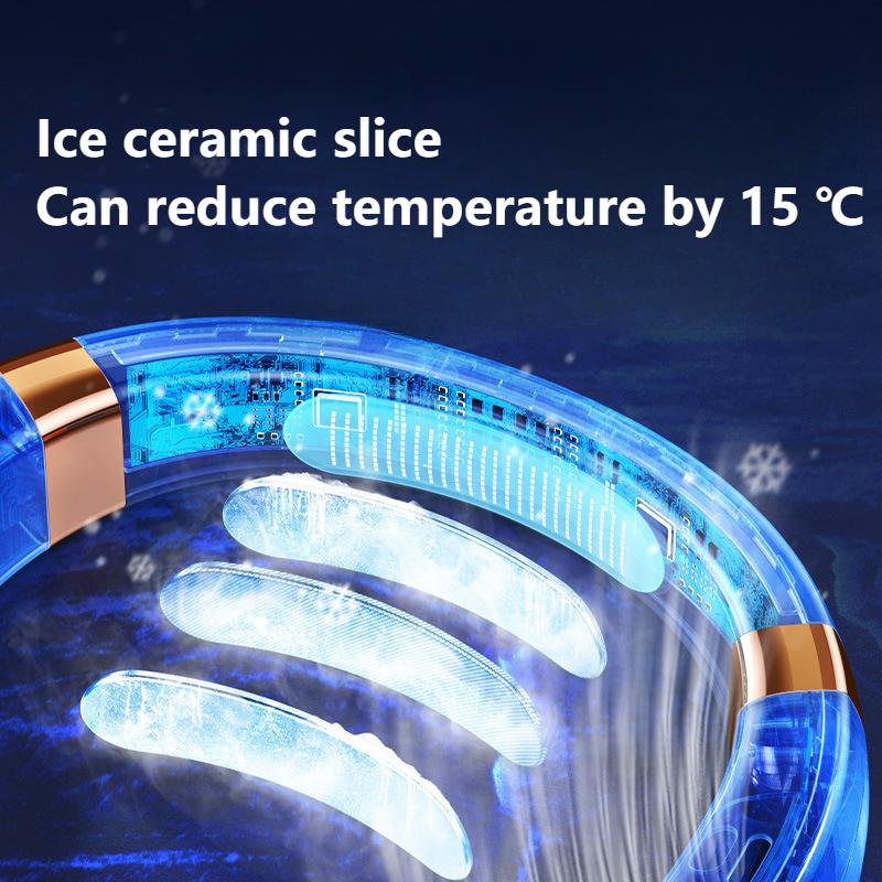 Silent Portable Neck Hanging Fan USB Rechargeable Handheld Fan with 20 DB Noise Reduction and 36-Hour Battery Life