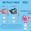 Glitter Acrylic Easy To Pull Badge Telescopic Buckle 360° Rotation Retractable Doctor Nurse Badge Reel Bottle Id Card Holder