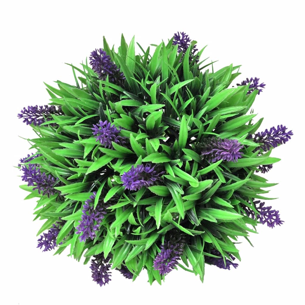 Boxwood Ball with Lavender 2 Pcs Artificial 28 Cm