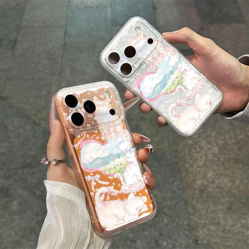 

Cartoon Apple 17 Pro Max Drop-Proof Soft Phone Case with Integrated Camera Button iPhone 13