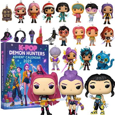 Kawayi Dämonenjäger Weihnachtsbaumschmuck Kpop Stil Adventskalender Blind Box Niedlich Gothic Feiertagsdeko Für Teenager Und Frauen Geschenk