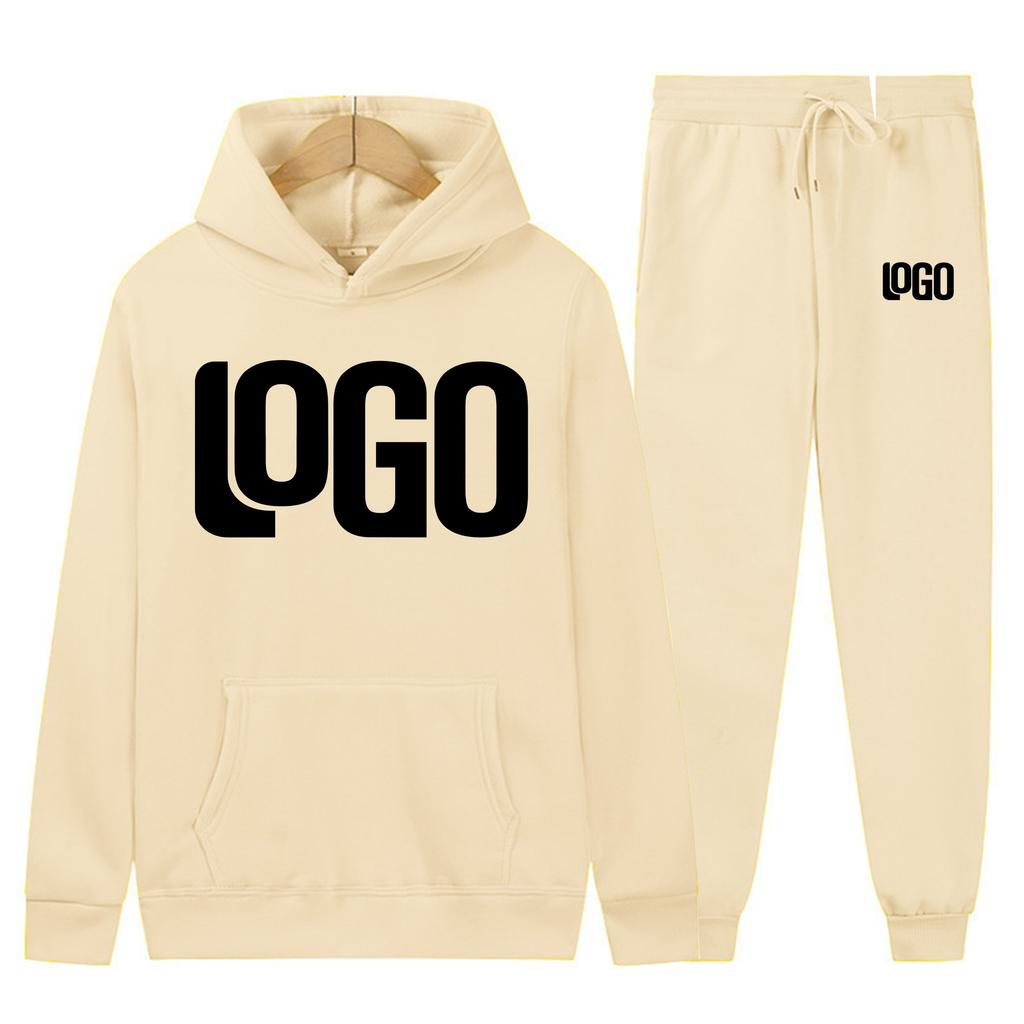 DIY10 Customization of your brand logo Men's and women's casual hoodie set street style personalized sport