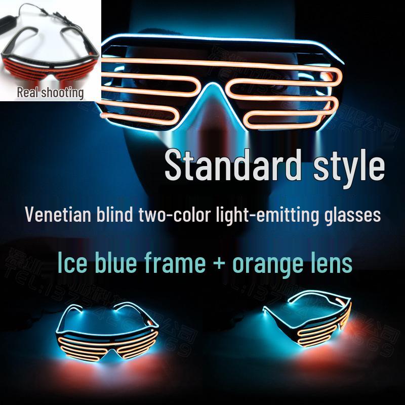 Voice-Controlled LED Trendy Light-Up Shutter Glasses for Festivals