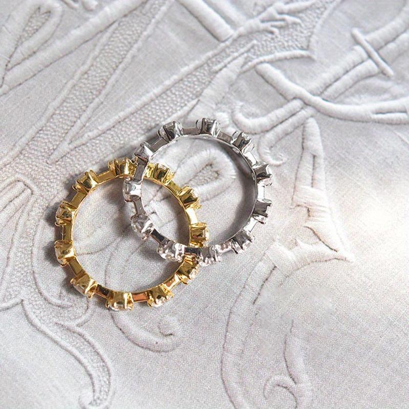 1Pc Stylish Minimalist Design Ring Ultra-thin Layered Synthetic Zircon Ring, Suitable for Gift Giving and Multi-functional Tail Ring