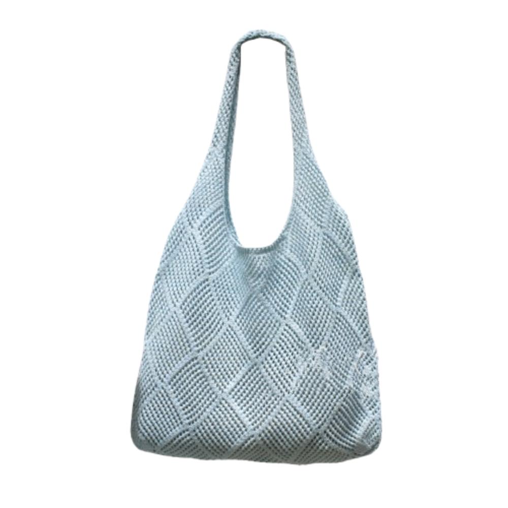 Large Capacity Women Shoulder Bag Fashion Shopping Tote Big Purses Knitted Handbag  Travel