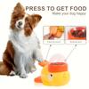 Interactive Dog Toy Pet Feeding Food Treat Dispenser Automatic Cartoon Duck Design Slow Food Pet Snack Feeder for Dog Training