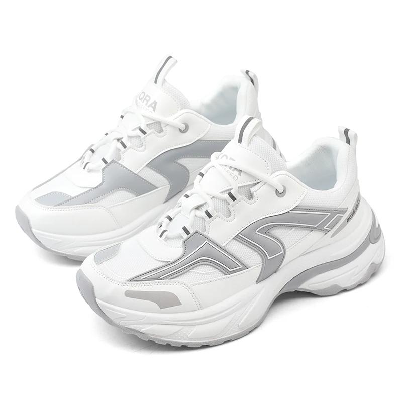 

Модные мужские сетчатые повседневные кроссовки мужские лаконичные туфли на шнуровке для мужчин универсальная вулканизированная обувь новые мужские модные туфли с толстой подошвой 39