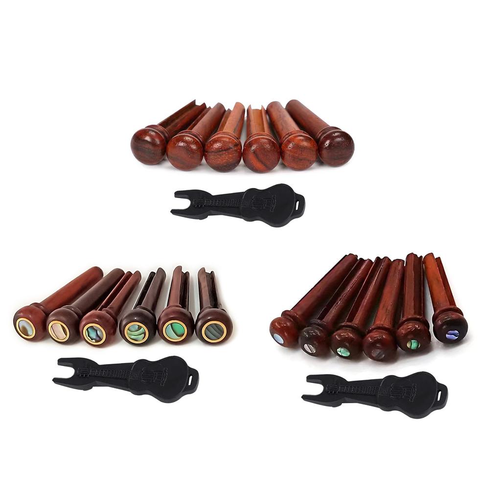 Cocobolo Wood Guitar Bridge Pins Guitar Fixed String Nails Guitar Replacement Part Guitar Strings Nails Wood Texture