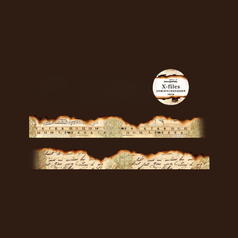 

2,5x300 см винтажная лента с выжженным знаком Васи, ретро горящая малярная лента для коллажа, мусорный журнал, скрапбукинг, сделай сам