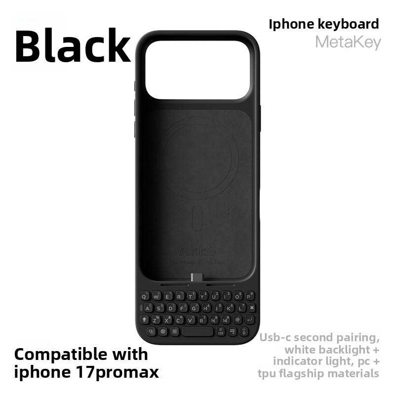MetaKey All-in-one with Night light Mobile Keyboard Phone Case For IPhone 17 Pro Max For Magsafe Magnetic Charge Protector Cover