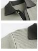 Men's Trendy Two-Piece Knit Cardigan: High-End Wool Sweater Jacket for Autumn/Winter