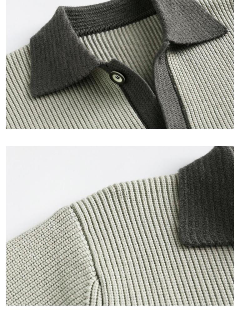 Men's Trendy Two-Piece Knit Cardigan: High-End Wool Sweater Jacket for Autumn/Winter