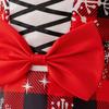 Christmas Cosplay Dress for Includes and Deer Cute Costume for Parties and Princess [SUBTRY] Girls, 4-Piece Set, Dress, Headband, Decorations,