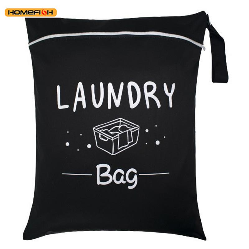 HOMEFISH Laundry Shape Nylon Laundry Bag Travel Storage Pouch Machine Washable Dirty Clothes Organizer Wash Colorful Zipper Bag