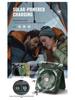 Solar-Powered Portable Camping Fan with USB Charging and LED Light