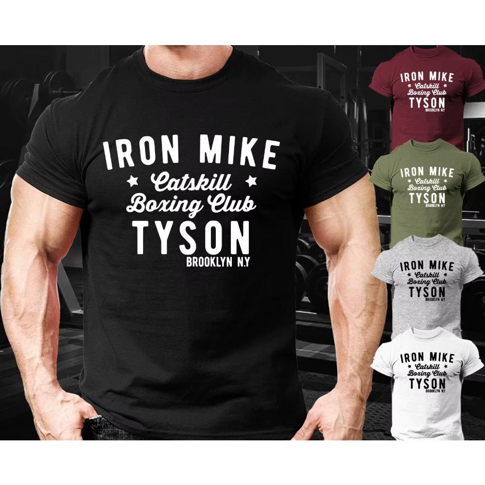 Iron Mike Tyson Exercise Workout Bodybuilding Boxing Training T-Shirt. Premium Cotton Short Sleeve O-Neck Mens T Shirt New S-3XL